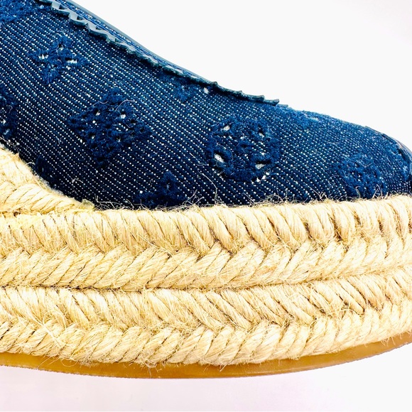 Authentic Louis Vuitton Monogram Wedge Espadrille 7 EUC - Picture 11 of 15